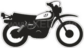 Kedo XT500'80 stickers, stylized '80 model, glossy black, size approx. 100x58, 1 piece | 80170-80S