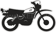 Kedo XT500'80 stickers, stylized '80 model, glossy black, size approx. 100x58, 1 piece | 80170-80S