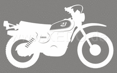 Kedo XT500'80 stickers, stylized '80 model, white, size approx. 100x58, 1 piece | 80170-80W