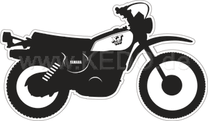 Kedo XT500'81 stickers, stylized '81 -'85 model, glossy black, size approx. 100x58, 1 piece | 80170-81S