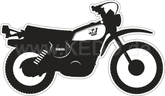 Kedo XT500'81 stickers, stylized '81 -'85 model, glossy black, size approx. 100x58, 1 piece | 80170-81S