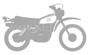 Kedo XT500'86 stickers, stylized '86 -'87 model, silver, size approx. 100x58, 1 piece | 80170-86SI
