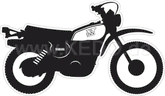 Kedo XT500'86 stickers, stylized '86 -'87 model, glossy black, size approx. 100x58, 1 piece | 80170-86S