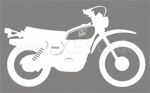 Kedo XT500'86 stickers, stylized '86 -'87 model, white, size approx. 100x58, 1 piece | 80170-86W