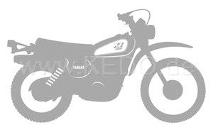 Kedo XT500'88 stickers, stylized '88 -'89 model, silver, size approx. 100x58, 1 piece | 80170-88SI