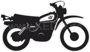 Kedo XT500'88 stickers, stylized '88 -'89 model, glossy black, size approx. 100x58, 1 piece | 80170-88S