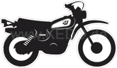 Kedo XT500'88 stickers, stylized '88 -'89 model, glossy black, size approx. 100x58, 1 piece | 80170-88S
