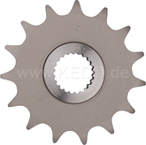 Kedo 15T Sprocket, Fine Geared Shaft (. Collar approx 4mm, 15.6mm total thickness, alternative 27109) | 90137