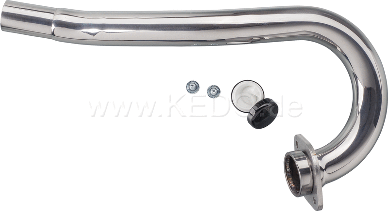 Kedo Header Pipe Stainless Steel incl Flange, Bolts and Mounting paste size like OEM, without heat shield mounting threads, not street legal | 91313F