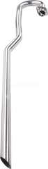 Kedo Scrambler header pipe, left / high, extended version of our header item 93613, for selfmade DIY, approx. 132cm length from bow, 38mm diameter | 91509