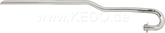 Kedo Scrambler header pipe, left / high, extended version of our header item 93613, for selfmade DIY, approx. 132cm length from bow, 38mm diameter | 91509