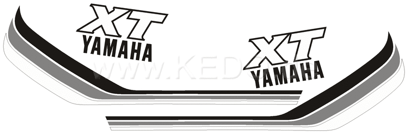 Kedo Tank Decal White / Silver / Black, 1 pair (replica) | 92021