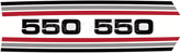 Kedo Side Cover Decal Set Red / Silver / Anthracite, Right & Left, 4 Pieces | 92089
