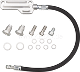 Kedo Twin Feed Oil Line 'Vintage' with Black Textile Pants (Silver Anodised Aluminum distributor) | 92110