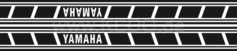 Kedo Fuel Tank Decal 'Classic' (Italic), approx. 700x77mm, black on white background, left and right | 92403-1