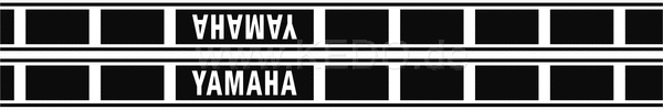 Kedo Fuel Tank Decal 'Classic' (Straight), left and right, black on white background, approx. 688x56mm | 92404-1