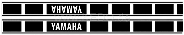 Kedo Fuel Tank Decal 'Classic' (Straight), left and right, black on transparent background, approx. 650x55mm | 92404