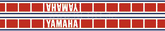 Kedo Vintage Race Fuel Tank Decal, Complete (RH / LH) Red / Blue on white background, size approx. 685x60mm, Design YZ '70s-Style | 92405