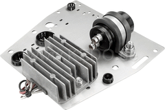 Kedo Electronic System "Evolution", aluminum black coated, electrical mounting plate for free frame triangle, mounting holes for standard- or Motogadget components | KTH-10057