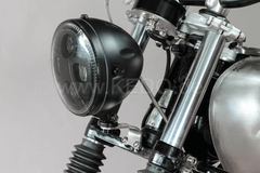 Kedo Head Light Bracket "Curved", stainless steel, for headlights with bottom mounting M9 or M10, including mounting material. | KTH-10076