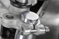 Kedo Aluminum Fork plug covers, chrome plated, 1 pair, high minimalistic design, vibration-damped mounting | KTH-10213