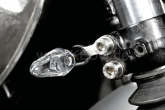 Kedo Turn signal brackets, stainless steel black coated, slotted attachment for a comfortable mounting, compatible for M8 and M10 holding threads, 1 pair | TH-10050.1