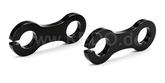 Kedo Turn signal brackets, stainless steel black coated, slotted attachment for a comfortable mounting, compatible for M8 and M10 holding threads, 1 pair | TH-10050.1