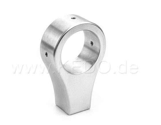 Kedo Mirror Bracket "upside-down", aluminum, innovative mounting position, for 22mm handlebars, M10x1,25 mirror thread, width 16mm | TH-10098.2
