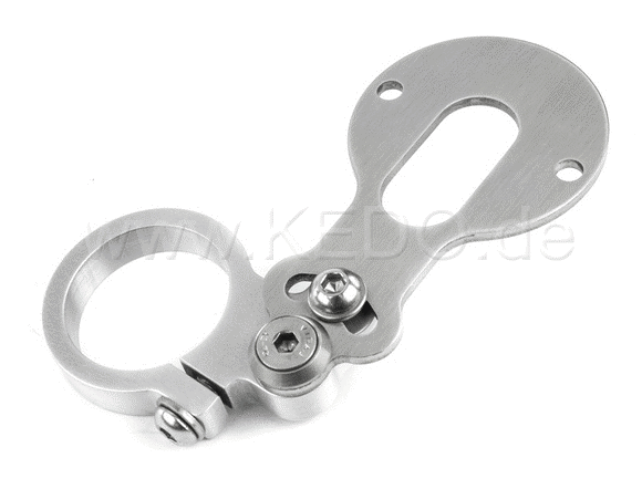 Kedo Speedometer Fork Bracket "Eco", assembly of a mini instrument on 35mm fork tube, stainless steel bracket, clamp aluminum | TH-10161.4