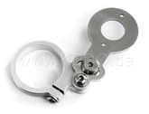 Kedo Speedometer bracket for a "Motoscope Tiny" assembly on 36mm fork tube, aluminum and stainless steel, various positions possible, unique design | TH-10162.1