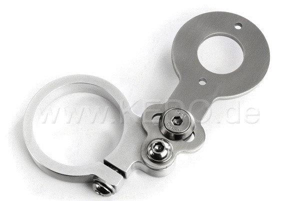 Kedo Speedometer bracket for a "Motoscope Tiny" assembly on 35mm fork tube, aluminum and stainless steel, various positions possible, unique design | TH-10162.4