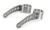 Kedo Headlamp Bracket "Drilled", high-strength aluminum & stainless steel, mounting of the headlight with lateral mounting and mounting M8 | TH-10166.4