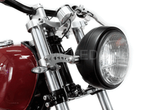 Kedo headlight bracket and turn signal support "Bored", aluminum and stainless steel, for headlights with side mounting M8 and Recording | TH-10170.3