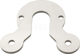 Kedo Speedometer Bracket "Eco" for aftermarket 60mm mini-instruments, stainless steel, mounting on upper yoke, speedometer mount 45mm / M6 | TH-10305
