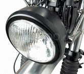 Kedo Head Light, Complete, Black, incl H4 insert 'E-Approved, Wrenchmonkees GibbonSlap-Style | WM0016