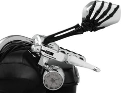 KURYAKYN SKELETON HAND MIRRORS WITH BLACK STEMS AND CHROME HEADS | 1764