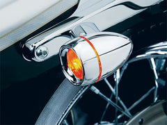 KURYAKYN DEEP DISH BEZELS FOR BULLET TURN SIGNALS AMBER LENS CHROME BEZEL | 2108