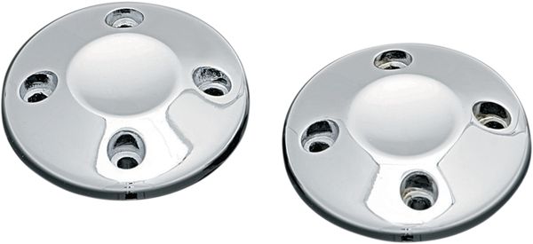 KURYAKYN END CAPS PLAIN FOR ISO GRIPS CHROME | 6243