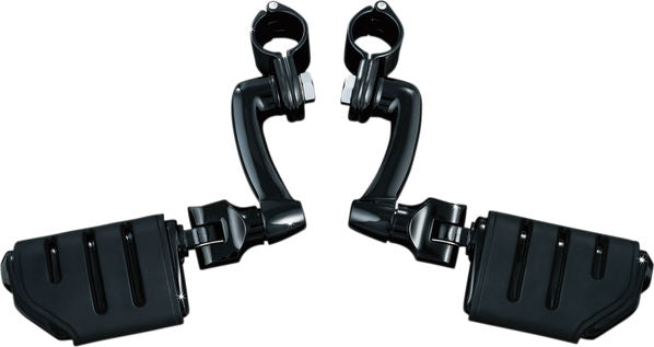 KURYAKYN LONGHORN OFFSET HIGHWAY PEGS WITH 1-1/4" MAGNUM QUICK CLAMP BLACK | 7599