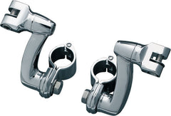 KURYAKYN LONGHORN OFFSET MOUNTS WITH 1-1/4" MAGNUM QUICK CLAMPS CHROME | 7986