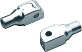 KURYAKYN TAPERED PEG ADAPTERS FOR HONDA SUZUKI TRIUMPH & YAMAHA CHROME | 8802
