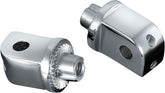 KURYAKYN SPLINED PEG ADAPTERS FOR HONDA SUZUKI & YAMAHA CHROME | 8818