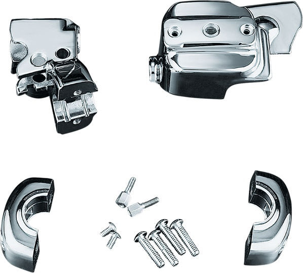 KURYAKYN CHROME BRAKE & CLUTCH CONTROL DRESS-UP KIT HD F/SINGLE DISC | 9126