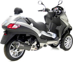 Leovince NERO SLIP-ON, STAINLESS STEEL, CARBON FIBER End Cap E-Approved for PIAGGIO MP3 400/LT/RST (2007-2012) | 14005