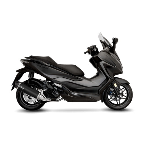 LEOVINCE SBK NERO HONDA FORZA 125 INOX with catalyst ECE/EU-APPROVED STAINLESS STEEL FULL SYSTEM | 14076K
