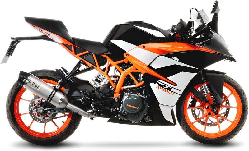 Leovince LV ONE EVO SLIP-ON, STAINLESS STEEL, CARBON FIBER End Cap Ece-Approved for KTM DUKE 125 (2017-2019) | 14185E