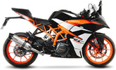 Leovince LV ONE EVO SLIP-ON, STAINLESS STEEL, CARBON FIBER End Cap Ece-Approved for KTM DUKE 125 (2017-2019) | 14185E