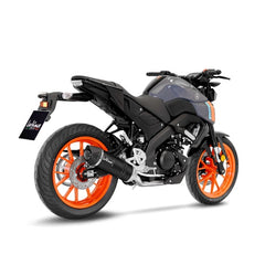LEOVINCE SBK LV ONE EVO BLACK 1/1 YAMAHA MT-125/XSR 125/YZF-R125 INOX with catalyst ECE/EU-APPROVED STAINLESS STEEL FULL SYSTEM | 14365EBK
