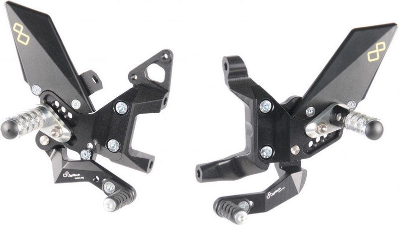 Lightech ADJUSTABLE REAR SETS -REVERSE GEAR SHIFT- WITH FOLD UP FOOTPEG DUCATI PANIGALE 899/959/1199/1299 (15-16) | FTRDU011W