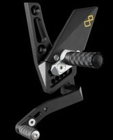 Lightech ADJUSTABLE REAR SETS WITH FIXED FOOTPEG -NORMAL MODE - TRIUMPH DAYTONA SPEED TRIPLE 1050 /1050R (11-16) | FTRTR003